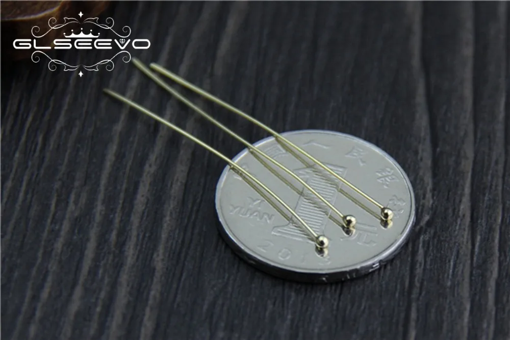 20pcs S925 Sterling Silver Round Pin DIY Bracelet Accessories 24K Gold Plated Handmade XA0119 | Украшения и аксессуары