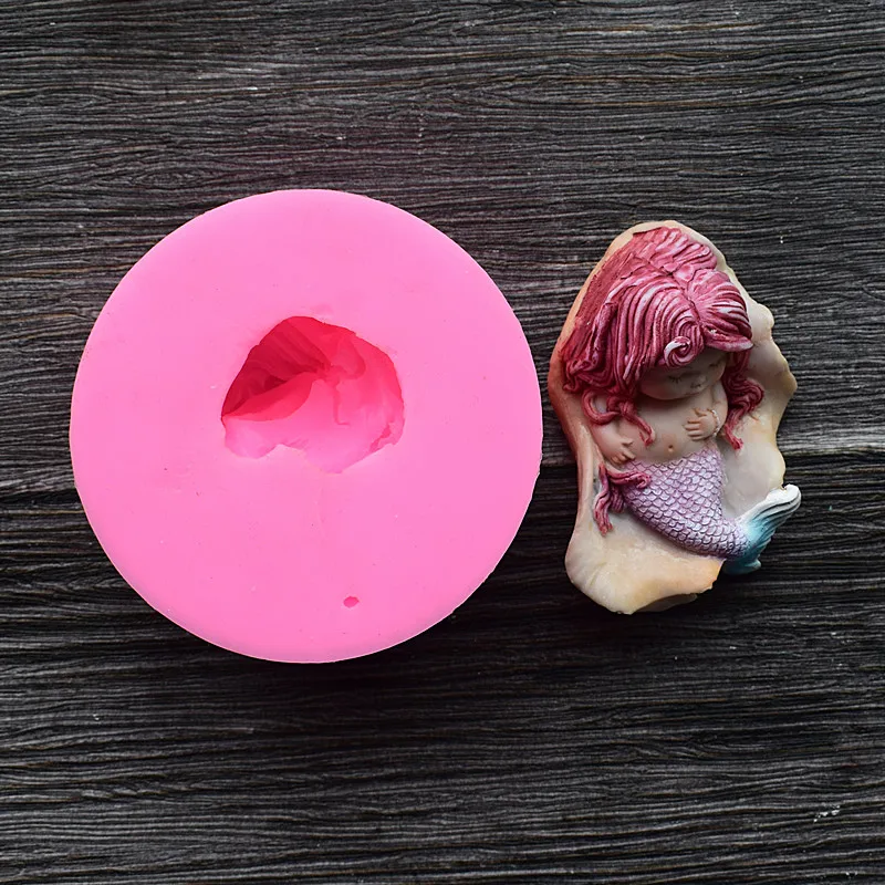 Силиконовая форма для малышей с русалкой помадки инструменты украшения торта