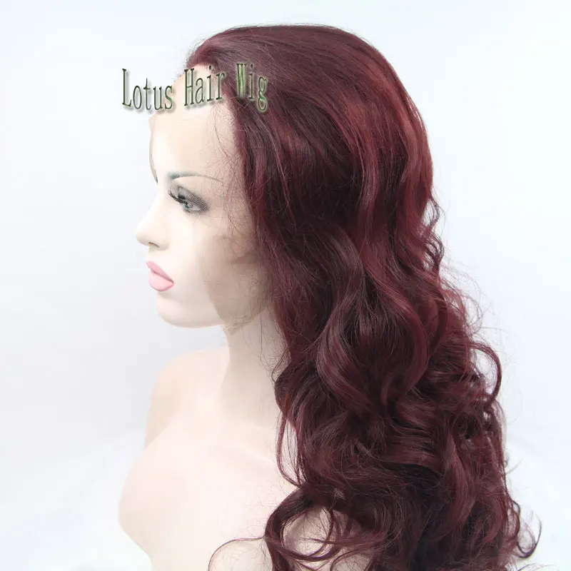 Мода Высокого Качества 180% Плотность Объемная Волна Бургундия 99j Синтетический