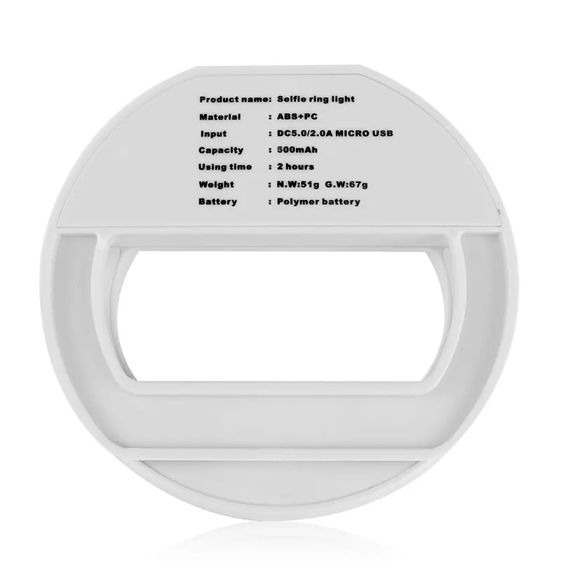 Перезаряжаемые 30 светодиодный селфи смартфона кольцевой светильник для