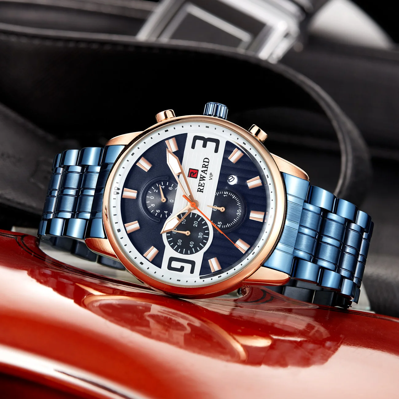 2020 новые синие модные кварцевые часы мужские Топ бренд Роскошные повседневные