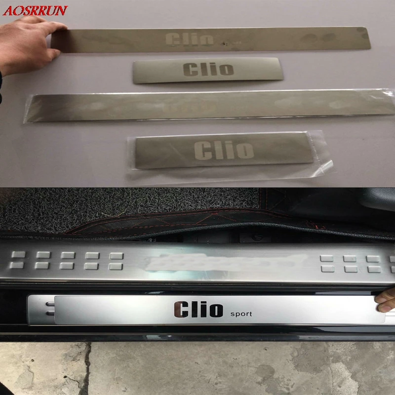 4P автомобильный Стайлинг Боковая дверь из нержавеющей стали Накладка для Renault Clio