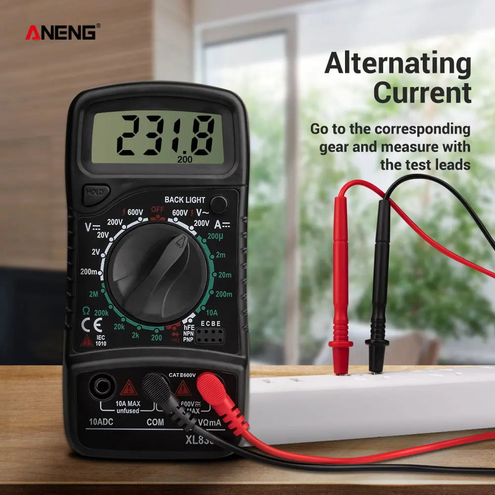ANENG XL830L мультиметр цифровой тестер мультиметр digital multimeter Мультиметр мультиметры мини tester тестор мультитестер тестеры тестер конденсаторов esr meter щупы для мультиметра мультиметор мультимер