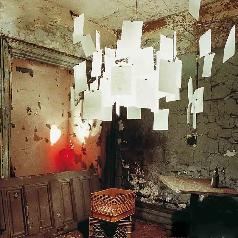 Современный подвесной светильник Zettel из бумаги белая Подвесная лампа сделай сам