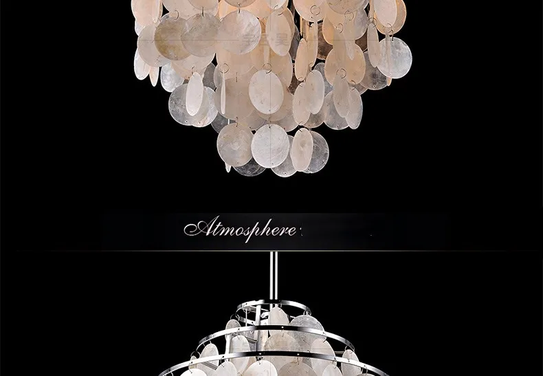 Современный подвесной светильник светодиодный Capiz shells Hanglamp Verner Panton подвесной светильник для гостиной спальни кухни подвесной светильник