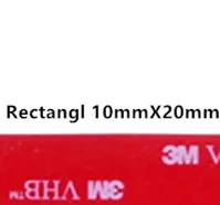 Rectangl 10mm x 20mm Прямые продажи с фабрики, 10 шт./лот 3 М vhb клейкая лента 5608 серая установка Heavy Duty Двухсторонняя клейкая акриловая поролоновая лента высечки - Цвет: Rectangl 10mm x 20mm