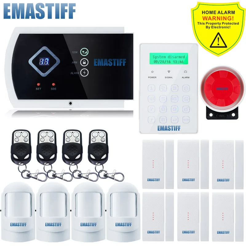 Bundle I G10A светодиодный дисплей Pet Immune PIR сенсор Поддержка Android APP 99+ 2 зоны Беспроводная GSM домашняя система охранной сигнализации - Цвет: Bundle I