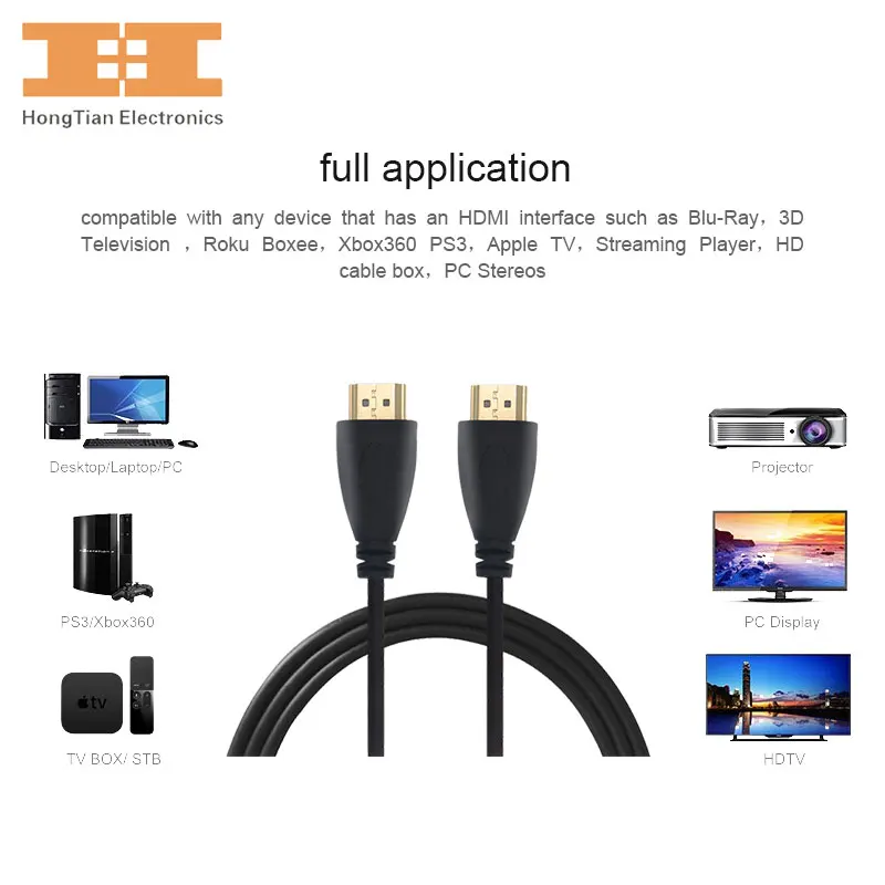 HDMI кабель папа HD 1080P Высокоскоростной hdmi Позолоченный штекер 1 4 в для lcd HDTV xbox PS3 3