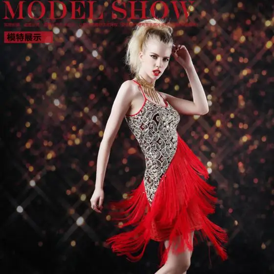 6 Цвета Модные Новое поступление для латинских танцев сальса платье с бахромой