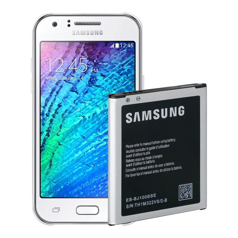 Оригинальный аккумулятор samsung для Galaxy J1 (2015 версия) J100 J100F J100H J100FN J100M J100D EB BJ100BBE 1850