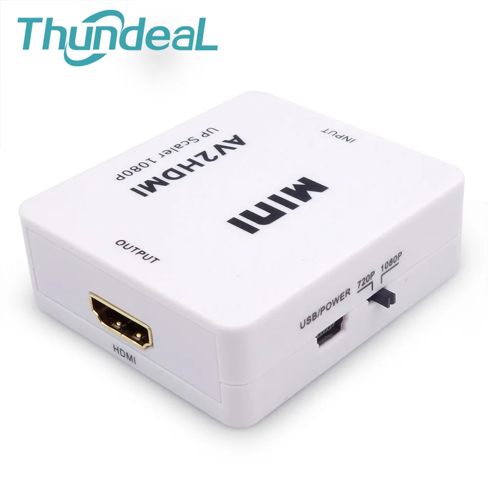 HD Video Converter AV в HDMI Box для RCA cvsb L/R видео 720 P 1080 HDMI2AV AV2HDMI NTSC PAL Выход К адаптер |