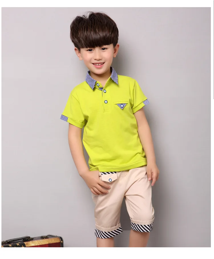 2020 new Children's clothes Shirt + Shorts Summer suit boy clothing sets Fashion Style Kids 2Pcs for 5 6 8 9 10 12 years | Детская