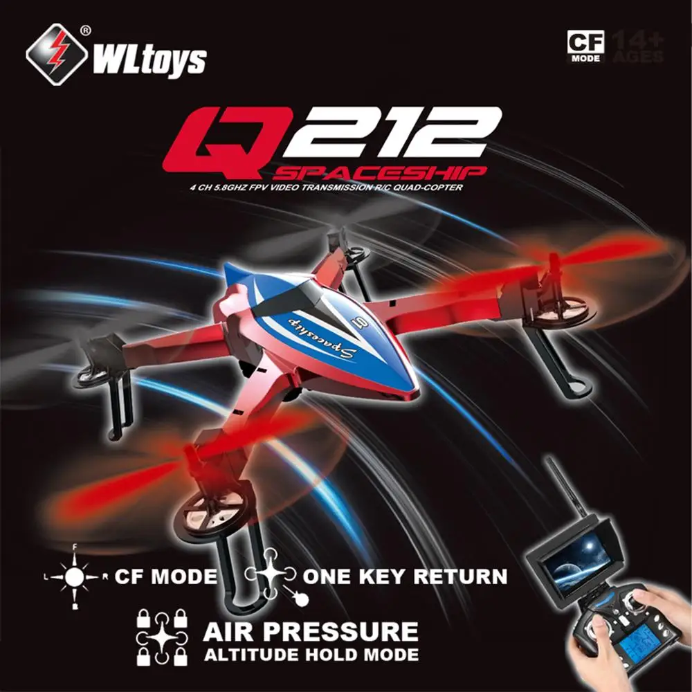 S15954 Wltoys Q212 GN Радиоуправляемый Дрон с одной кнопкой возврата 3D рулон UAV RC