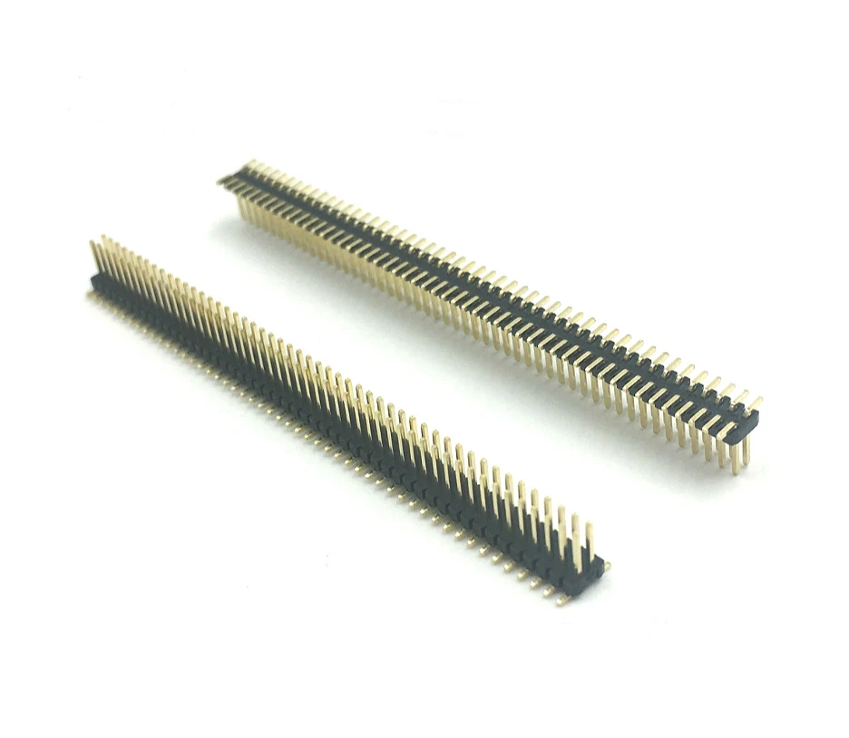 100 шт 1 27 мм SMT двухрядный 2x50P контактный шаг заголовка 0 05 &quotL7.2 золотой PCB штыревой