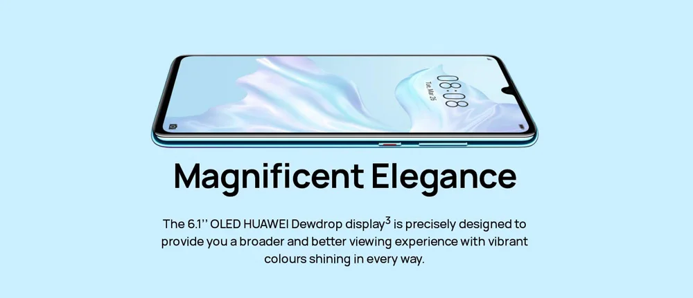 Глобальная версия HUAWEI P30 128 ГБ+ 8 Гб Смартфон 6,1 ''Kirin 980 Восьмиядерный мобильный телефон Android 9,0 две sim-карты 3650 мАч 4 камеры