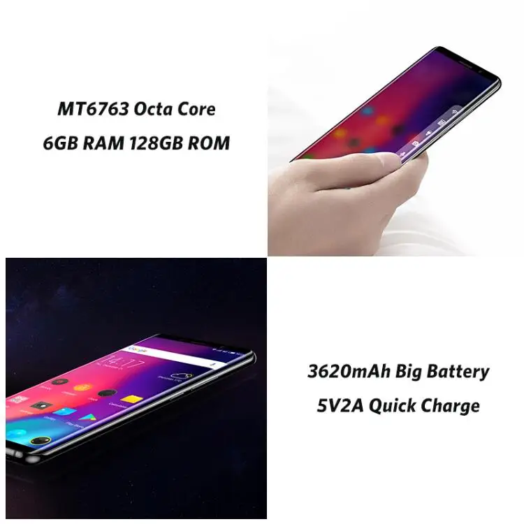 ElePhone U 5 99 &quotFHD + 18:9 полный экран Android 7 0 Face ID MTK6763 Octa Core 6 ГБ 128 13.0MP двойной камера