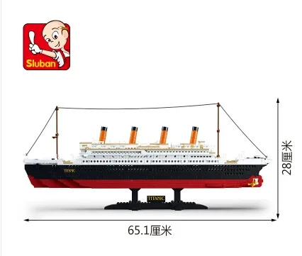 Модели Строительные наборы город Титаник RMS корабль 3D блоки образовательные