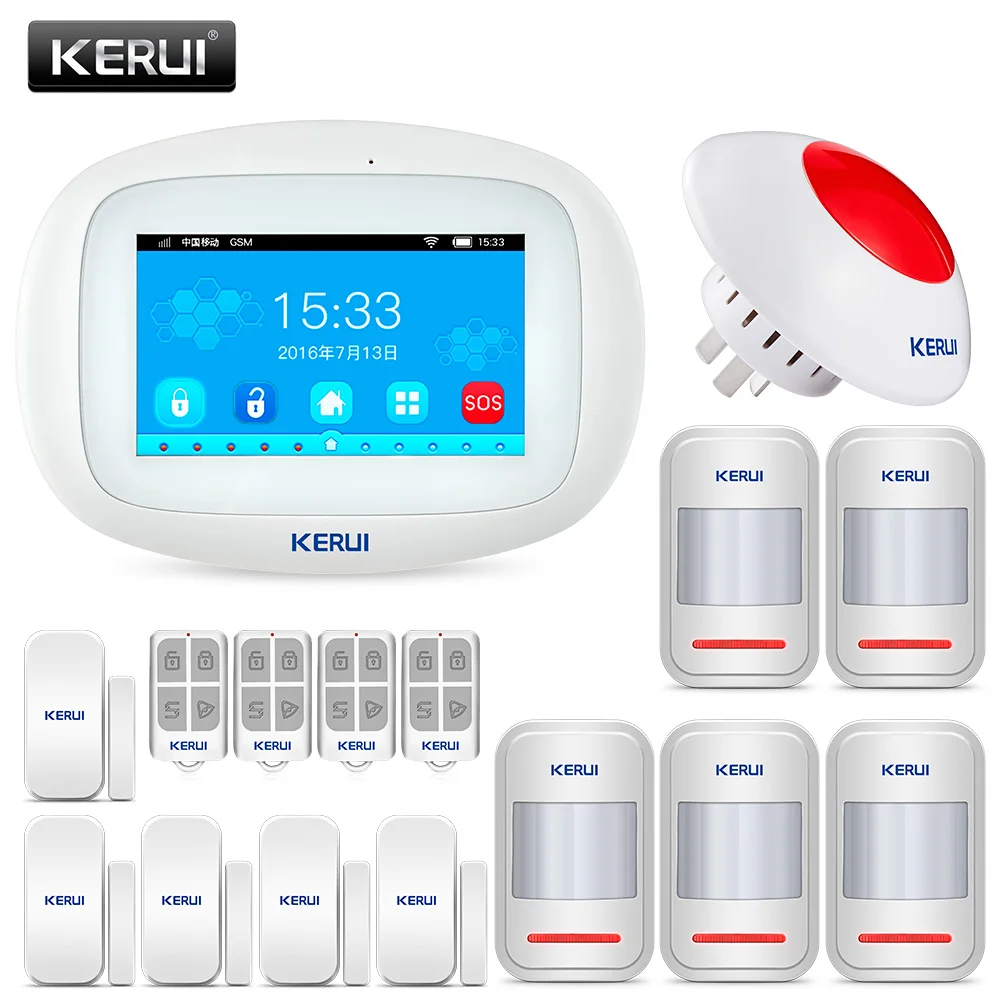 Беспроводная охранная система KERUI K52 домашняя Wifi gsm сигнализация Android ios