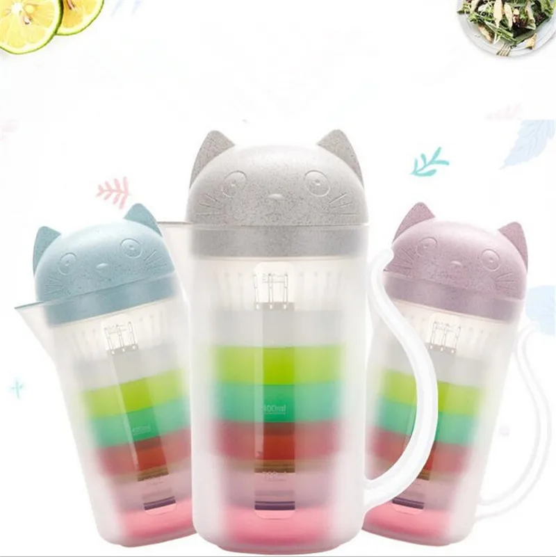 

Water Bottle 1 Piece 800ml Multi Function Drink Bottle Cartoon Cat Cute Drink