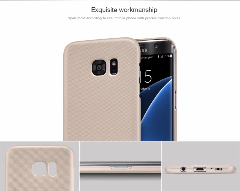 Чехол для samsung Galaxy S7 Edge, задняя крышка, чехол NILLKIN, Супер Матовый экран, защита экрана и розничная посылка