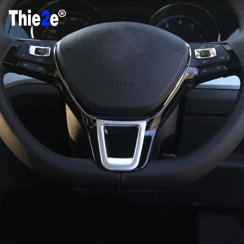 ABS Матовый чехол рулевого колеса автомобиля украшения для Volkswagen VW GOLF 7 GTi MK7 POLO 2014