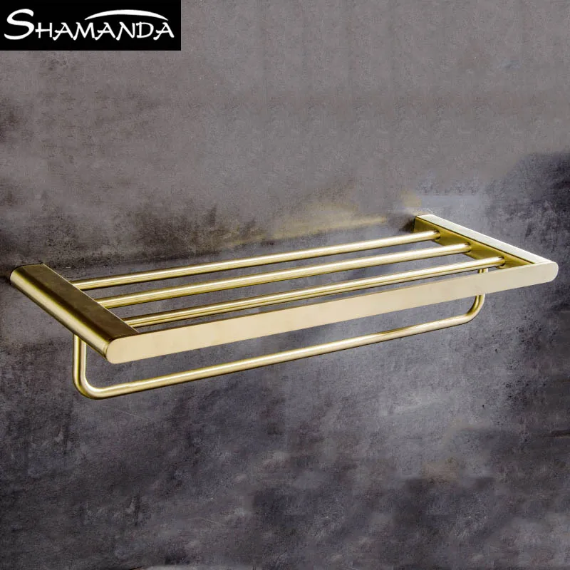 newly gold bathroom accessories set wall mounted towel bar holder toilet paper holder brushed brushed bathroom hardware set free global shipping