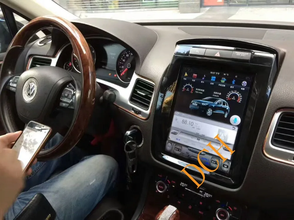 10,4 ''Тесла стиль Android 8,1 Авто DVD gps навигация для Volkswagen touare-g 2010- PX6 CARPLAY Радио Стерео ips авто