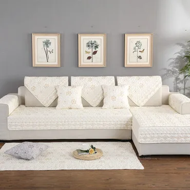 beige 1 шт. чехол для дивана твердый цветочный чехол для дивана подушка для сиденья Двусторонний кожаный диван L Угловой нескользящий диван спинка полотенце - Цвет: beige