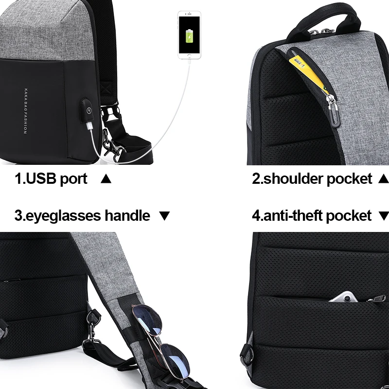 Мужская водонепроницаемая сумка через плечо Летняя короткая нагрудная