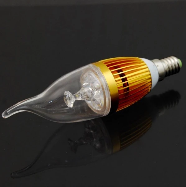 E14 E12 E27 B22 B26 9W LED high power Dimmable Candle Light bulb lamp Downlight 110v 220v Gold and Silver