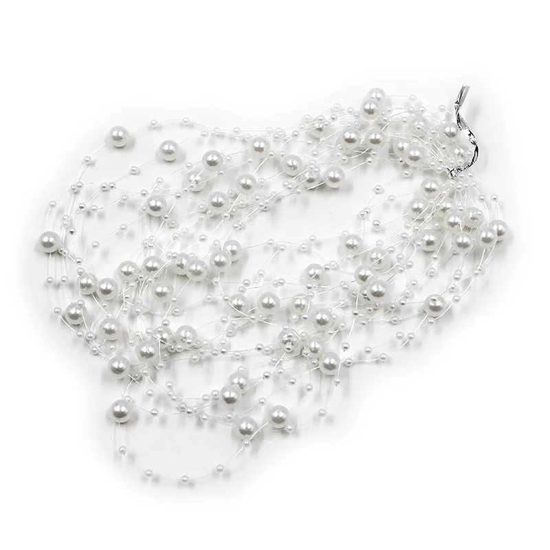Beautiful 10 Meters Fishing Line Artificial Pearls Beads Chain Garland Flowers DIY Wedding Party Decoration Products Supply | Дом и сад