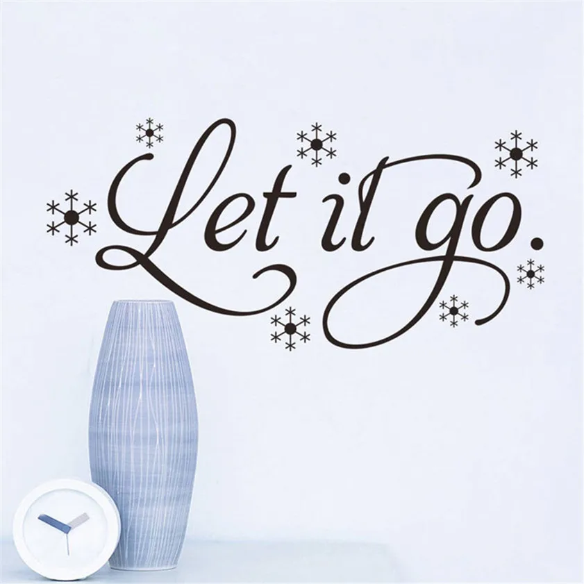 Лидер продаж 2017 Высококачественная новая Настенная Наклейка Let It Go детская