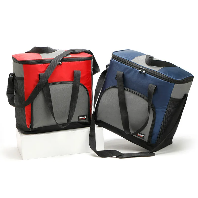 

43L 600D oxford big cooler bag thermo lunch picnic box insulated cool backpack ice pack fresh carrier thermal shoulder bags