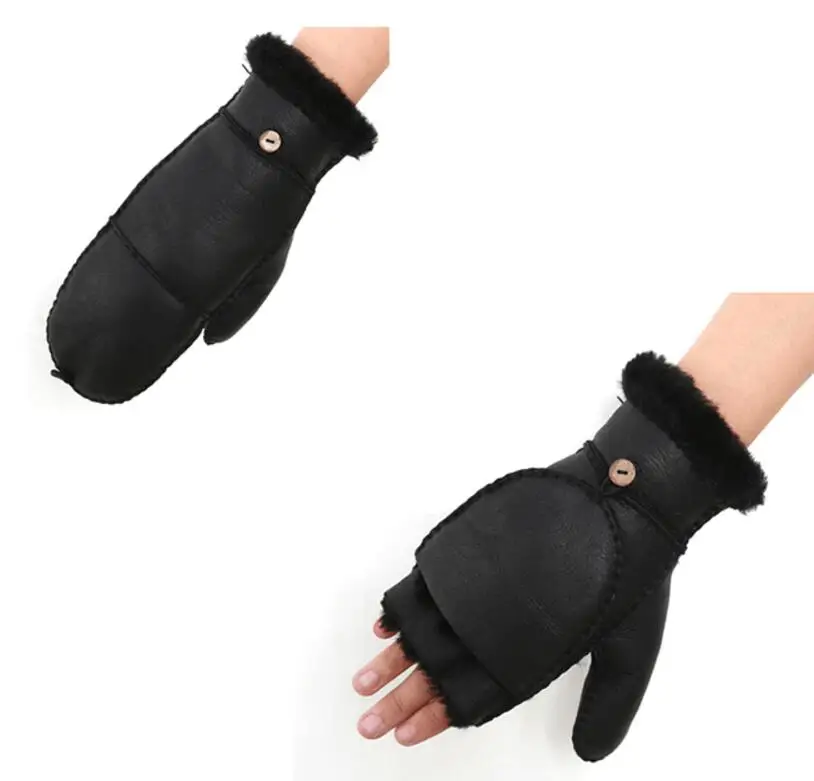 2019 зимние теплые женские перчатки из натурального козьего меха Женские варежки