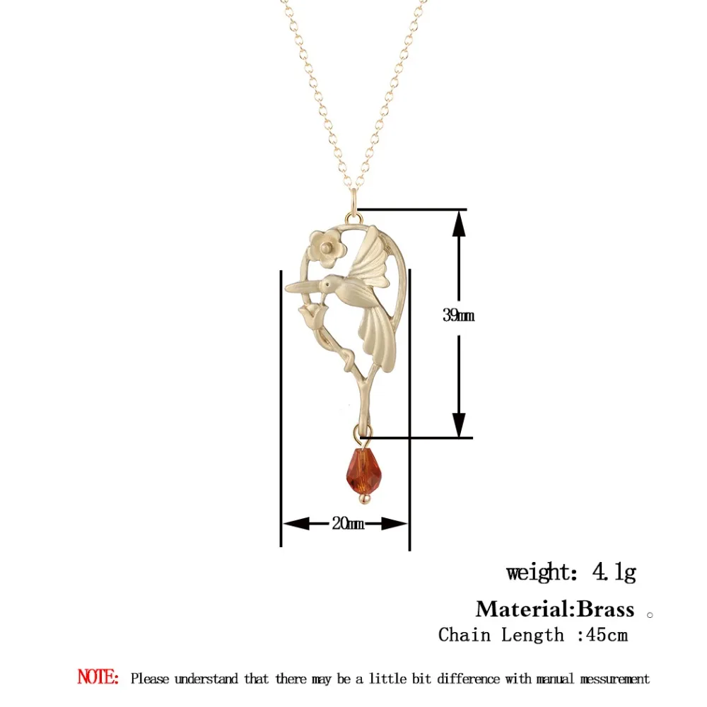 Женское ожерелье с подвеской в виде цветка и колибри|necklaces for women|pendant necklacebeads pendant |