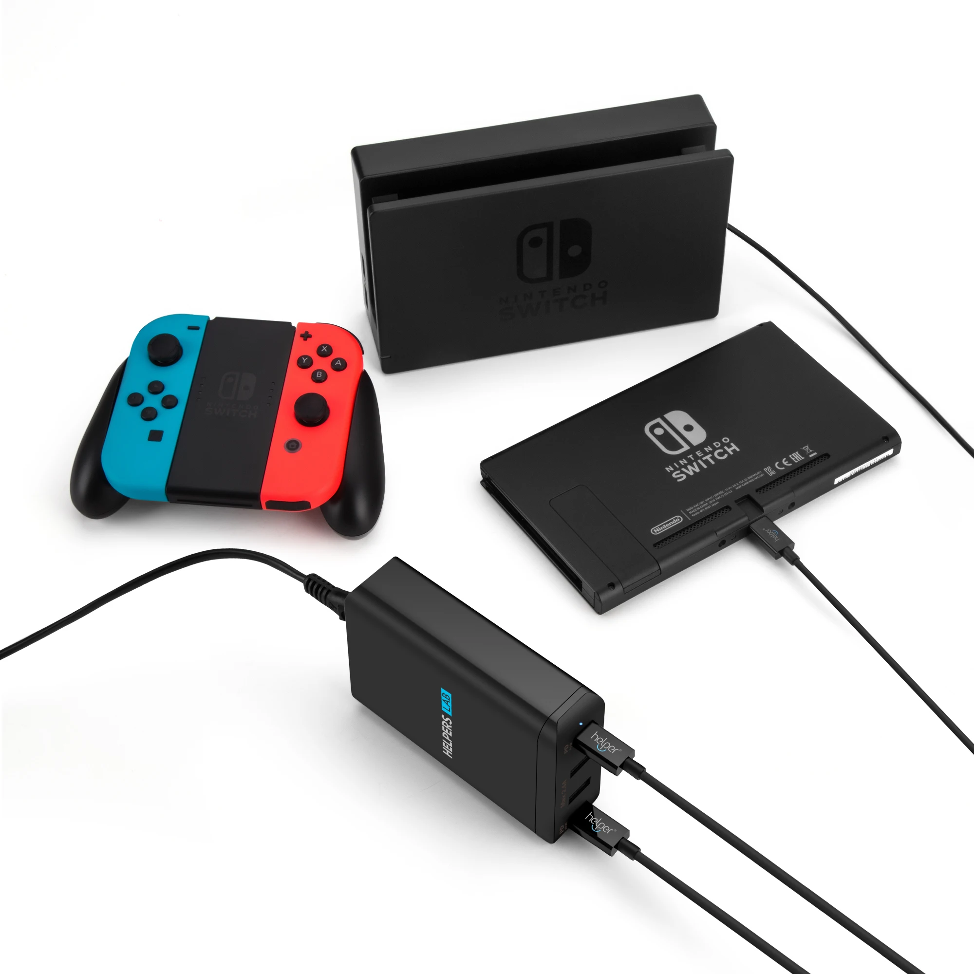 Двойной USB-C порт 60 Вт и 18 Вт и двойной 5 в 2,4 А USB порт, для многих телефонов type-c и ноутбуков, таких как iPhone Macbook и т. Д