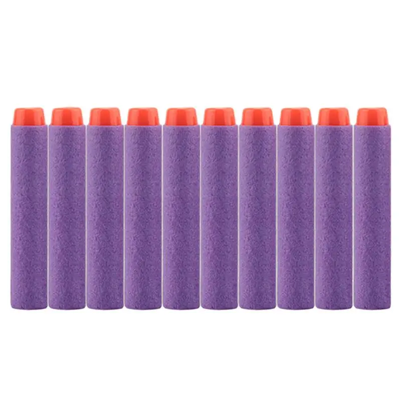 10pcs 10/50/100 шт для Nerf пулями, мягкими дырочку головы 7,2 см заправка игрушка дартс оружейные пули для Nerf серии бластеров детские игрушки для улицы - Цвет: 10pcs