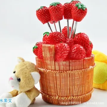 Креативная посуда вилки для фруктов клубники стильные модные украшения стола