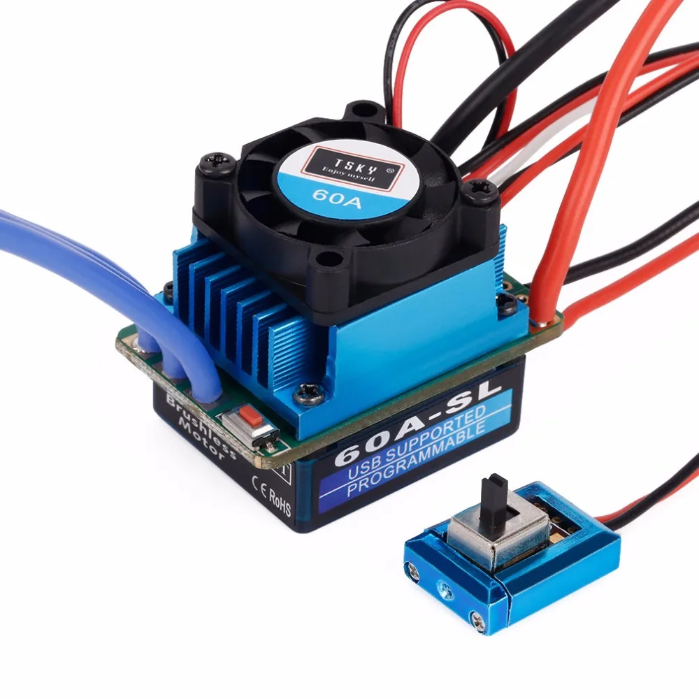 Универсальный Гоночный 60A ESC бесщеточный двигатель электрический регулятор