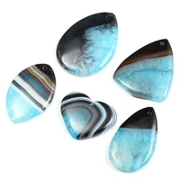 new diy jewelry 5 piece punch irregular natural stone hot sale charm necklace jewelry making pendant