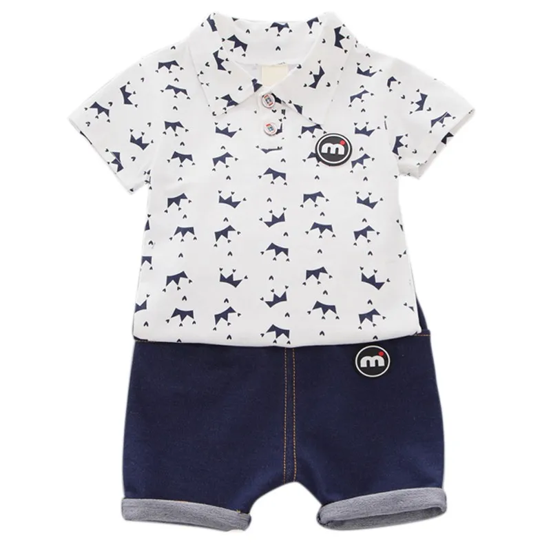 Рубашка с коротким рукавом и шорты для маленьких мальчиков |