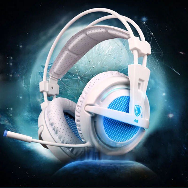 SADES A6 USB 7 1 Surround sound стерео гарнитура оголовье over ear наушники с микрофоном объем