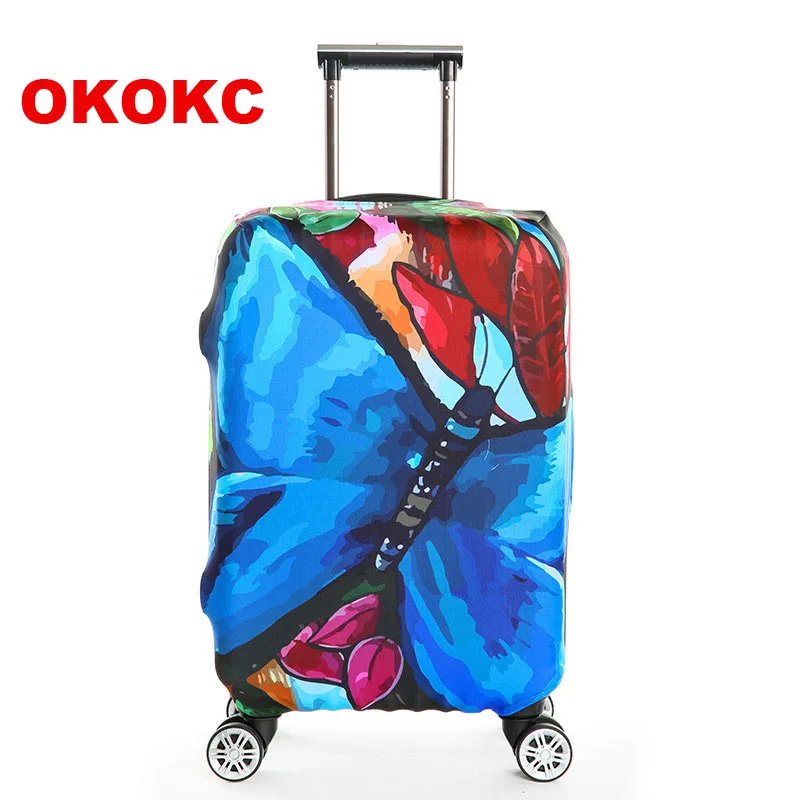 Плотный дорожный защитный чехол на чемодан OKOKC растягивающийся для S/M/L/XL подходит