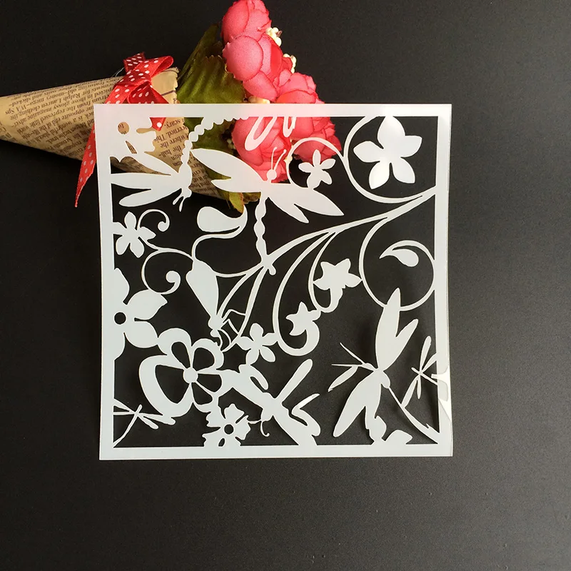 Трафарет с распылителем для украшения торта 13 х13 см 1 шт.|template stencil|template scrapbooktemplate
