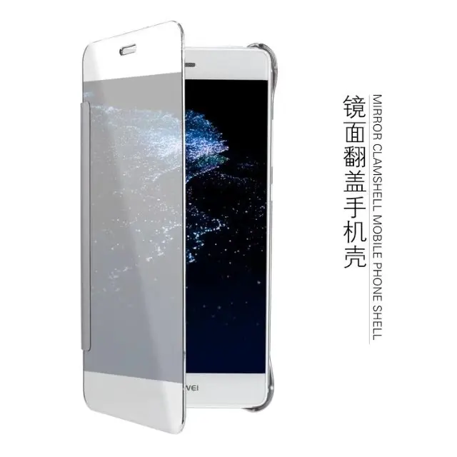 Для huawei p10 lite роскошные покрытие зеркало clear view тонкий флип hard case cover | Мобильные