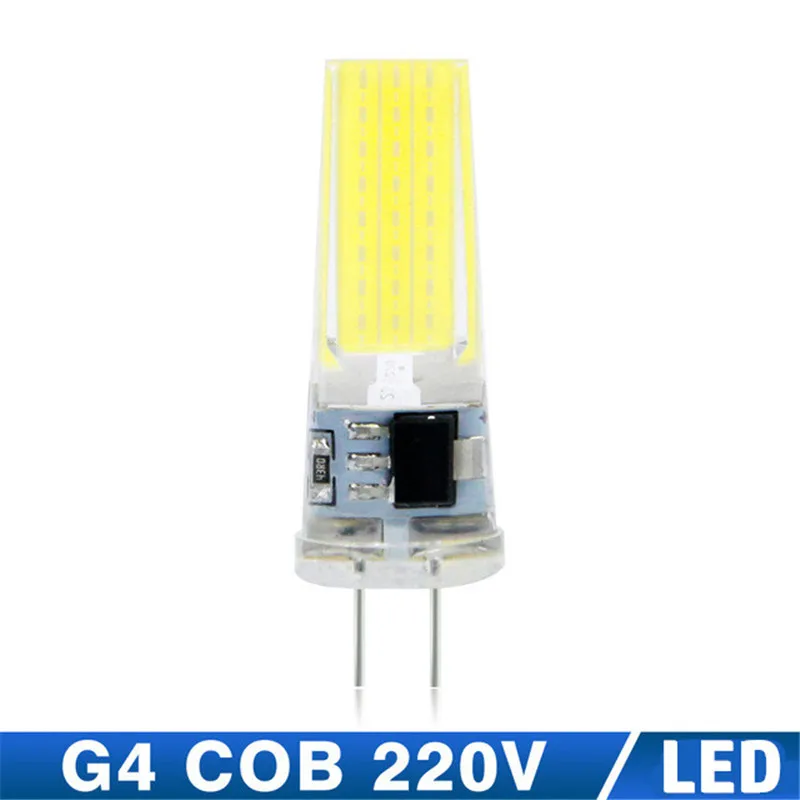 Супер яркий светодиодный G4 лампа AC/DC 12V 220V диммер 12W 6W 9W COB SMD светильник заменить