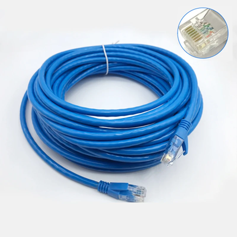 Ethernet кабель 10 м 15 20 25 Cat5 Cat5e RJ45 соединительный Интернет сети синий Штекерный ADSL|adsl
