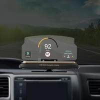 auto car gps tracker universal 360 rotatable car hud head up display speed warning gps navigation hud bracket head up display
