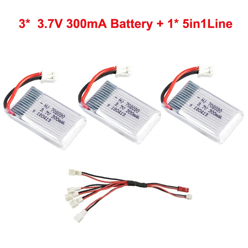 T2G3B-5in1LN 3,7 V 300mAh Lipo батарея для JJRC H56 T2G Дрон батарея для RC Quadcopter запасные части - Цвет: T2G3B-5in1LN