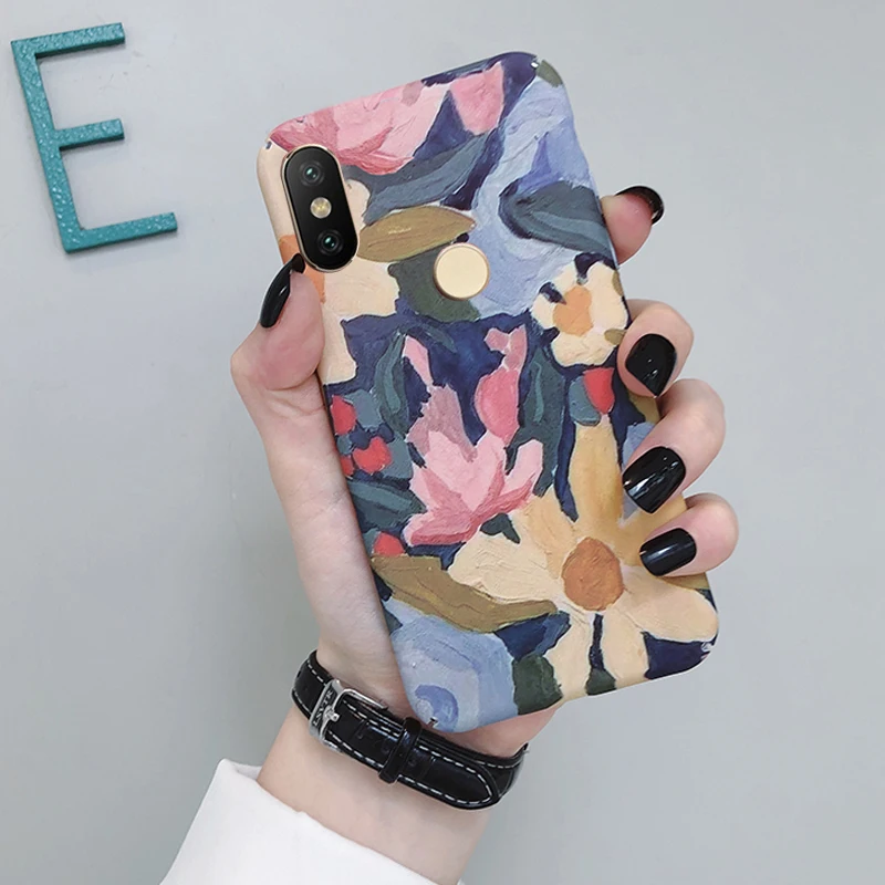 YonLinTan coque, чехол, чехол, для Xiaomi mi 6X A2 mi A2 mi 6X, Роскошный Жесткий чехол из поликарбоната с милым мультяшным цветочным принтом, чехол s